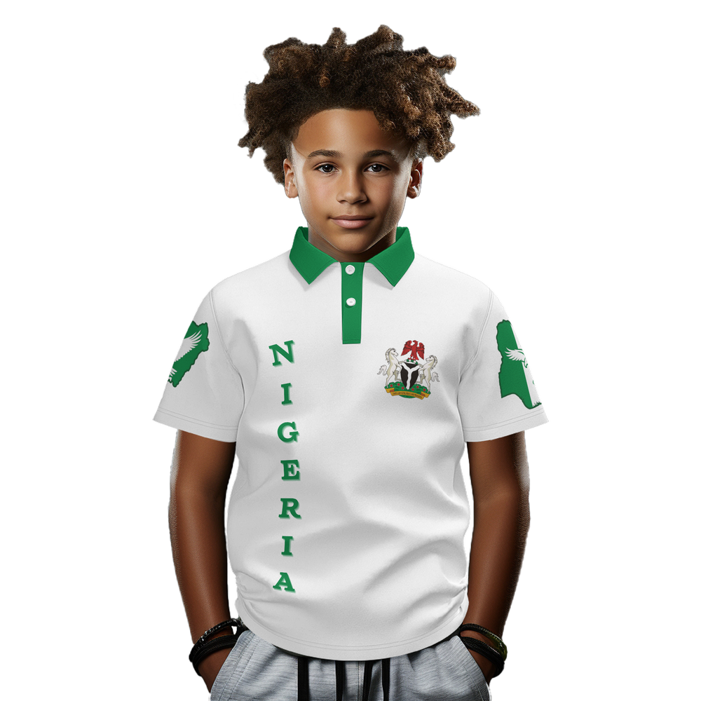 Nigeria independence Unisex Youth's Short-Sleeve Polo