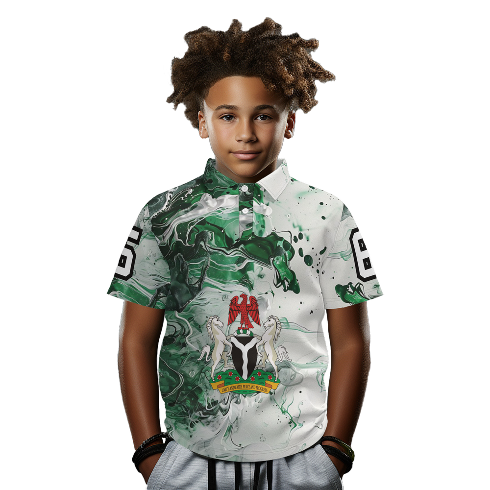 Unisex Short-Sleeve Nigeria Independence Polo