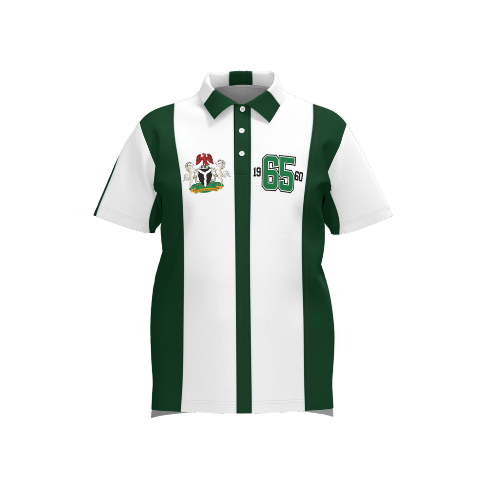 Unisex Classic Nigeria stripe Polo Shirt