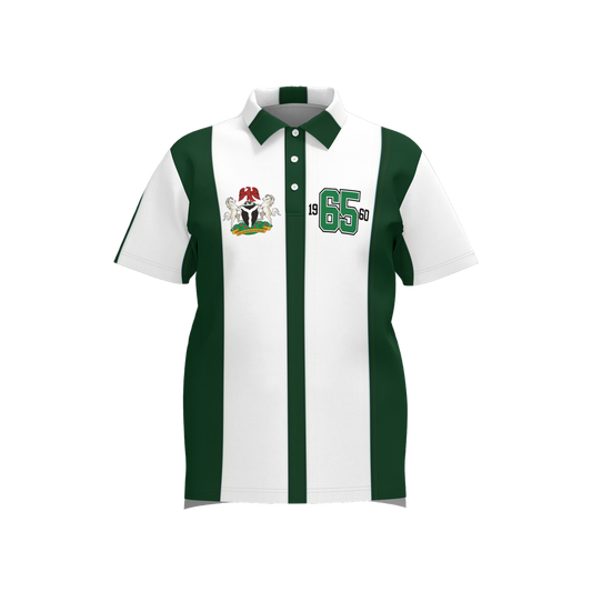 Unisex Classic Nigeria stripe Polo Shirt