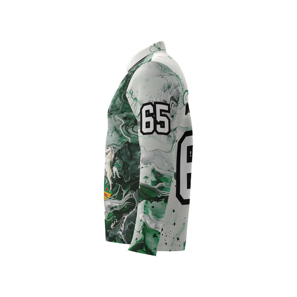 Men's Classic Long-Sleeve Nigeria Independence Polo Shirt-