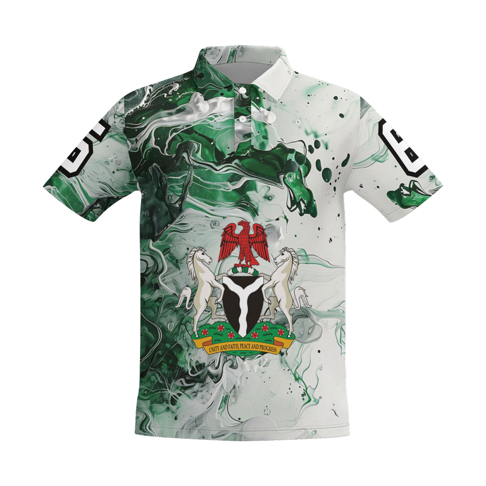 Unisex Short-Sleeve Nigeria Independence Polo