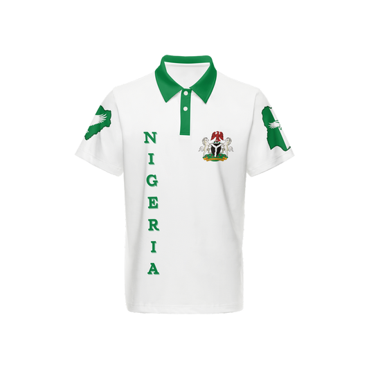 Nigeria @65 Men's Classic Polo Shirt all white