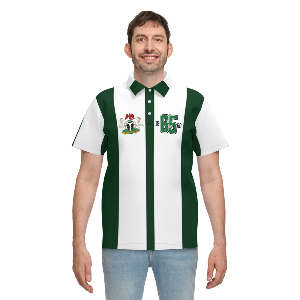 Unisex Classic Nigeria stripe Polo Shirt