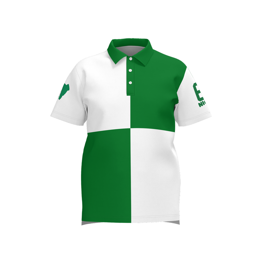 Nigeria square-design independence Polo Shirt