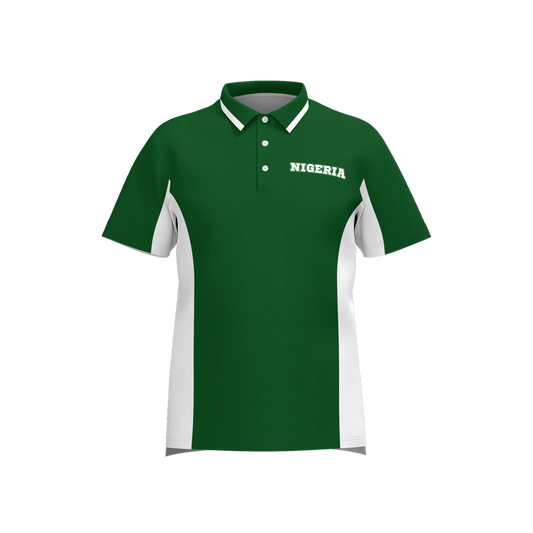Nigeria Mesh Sports Polo Shirt for men