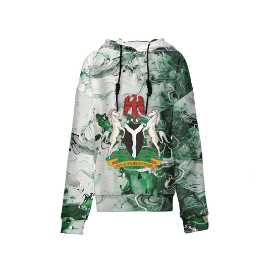 Women's Hoodie With Front Patch for Nigeria Independence
