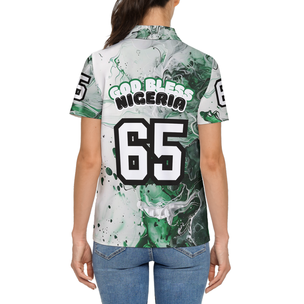 Women's Classic Short-Sleeve Polo for Nigeria Independence