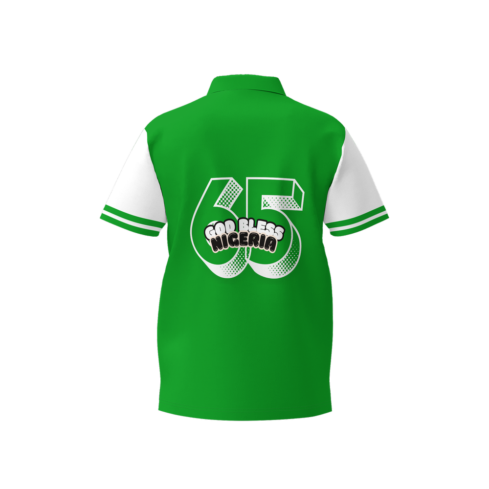 Men's Classic green-white Short-Sleeve Polo Shirt