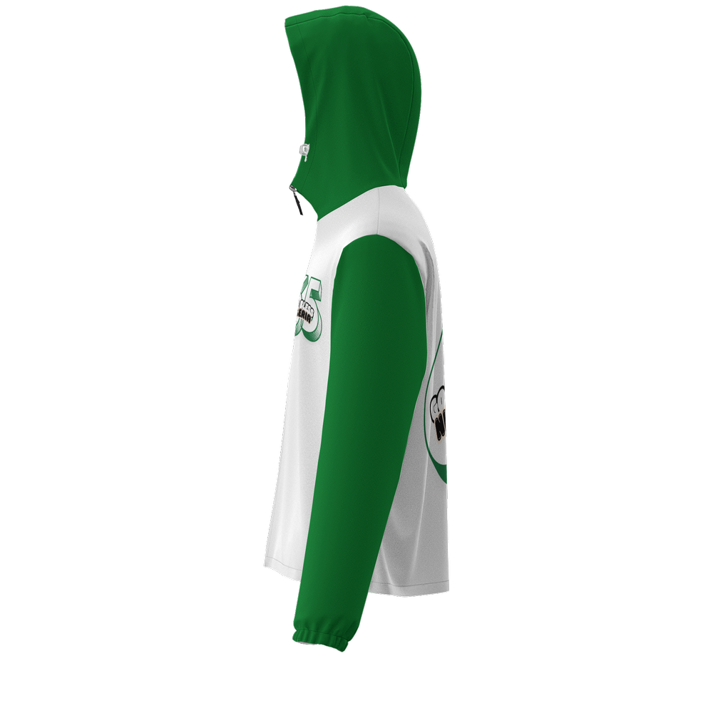 Unisex Full-Zip Hooded Windbreaker Jacket - Nigeria Independencece