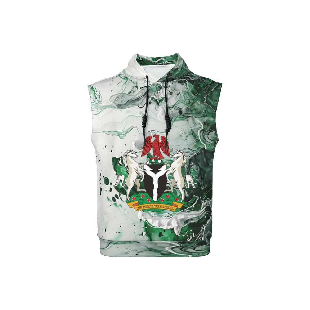 Sleeveless Pullover Hoodie - Nigeria Independence