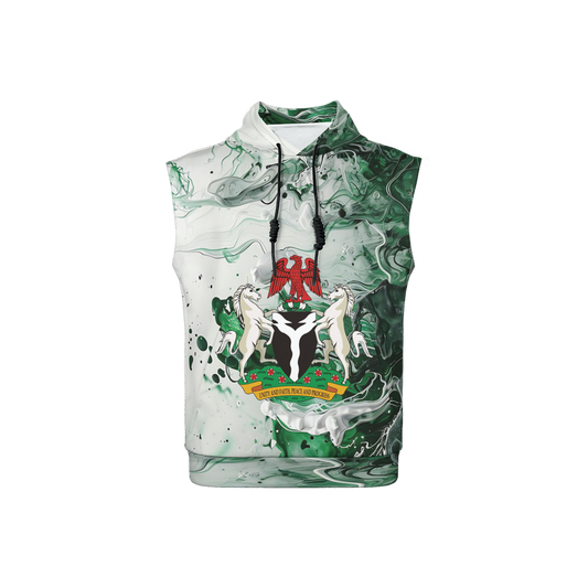 Sleeveless Pullover Hoodie - Nigeria Independence